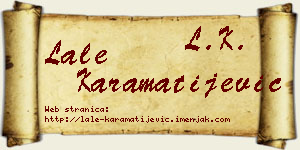 Lale Karamatijević vizit kartica